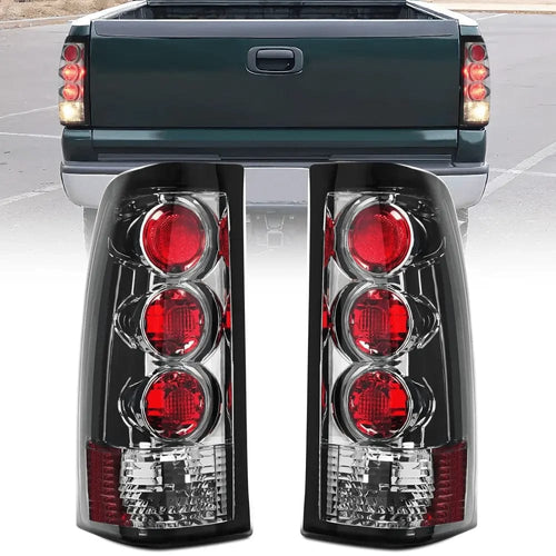 Nilight 1999 2000 2001 2002 2003 2004 2005 2006 GMC Sierra 1999 2000 2001 2002 Chevy Silverado Tail light Assembly Rear Lamp Smoke Housing Rear Lamp Replacement Only Fits Fleetside Models Driver Passenger Side