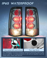 Nilight 1999 2000 2001 2002 2003 2004 2005 2006 GMC Sierra 1999 2000 2001 2002 Chevy Silverado Tail light Assembly Rear Lamp Smoke Housing Rear Lamp Replacement Only Fits Fleetside Models Driver Passenger Side, view 5
