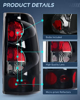 Nilight 1999 2000 2001 2002 2003 2004 2005 2006 2007 Chevy Silverado 1500 2500 3500 1999 2000 2001 2002 GMC Sierra Tail light Assembly, view 6