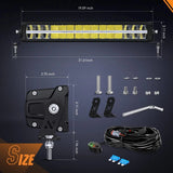Nilight 19 Inch 150W 15500LM Anti-Glare Spot Flood LED Light Bar | 16AWG DT Wire, view 2