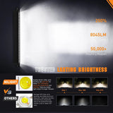 Nilight 19.5 Inch 75W 8045LM Anti-Glare Slim DRL Spot Flood LED Light Bar Kit | 16AWG Wire DT Switch, view 3