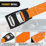 Nilight 1in x 12ft Heavy Duty Lashing Straps 4PCS | Adjustable Cam Buckle Tie-Down Straps 1320LBS for Motorcycle Boat RV Cargo Trucks Trailer Luggage Orange&Black, view 3