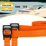 Nilight 1in x 12ft Heavy Duty Lashing Straps 4PCS | Adjustable Cam Buckle Tie-Down Straps 1320LBS for Motorcycle Boat RV Cargo Trucks Trailer Luggage Orange&Black, view 5