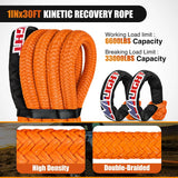 Nilight 1In x 30FT Kinetic Recovery Rope & 2PCS 1/2In x 24In Soft Shackle, view 3
