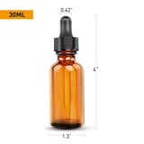 Nilight 1oz Amber Glass Bottles for Essential Oils with Glass Eye Dropper - Pack of 6, view 2