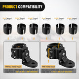 Nilight 1PC UTV Flag Antenna Mount Whip Light Mounting Bracket Black Adjustable Heavy Duty for 1.5 to 1.75inch 1.75 to 2inch for Polaris RZR Ranger Can Am Maverick X3 Talon, view 3