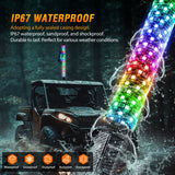 Nilight 1Pc 3FT Spiral Antenna Bluetooth Remote App Control Led Fat Whip Light, view 6