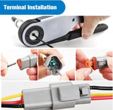 Nilight 2 3 4 6 8 12 PIN DT Connector Kit 3 Sets Size 16 Solid Contacts Waterproof Male Female Terminal for 14-20 AWG DT Series Connector, view 2