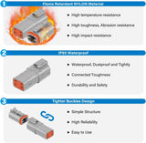 Nilight 2 3 4 6 8 12 PIN DT Connector Kit 40 Sets Size 16 Solid Contacts Waterproof for 14-20 AWG Wires DT Series w/Removal Tool, view 4
