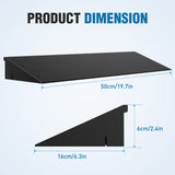 Nilight 2.4Inch Rise Threshold Ramp for Doorways, 19.7Inch Wide Low Profile Rubber Smooth Access Door Ramp for Doorway, Curb, Home Steps, Bathroom, view 2