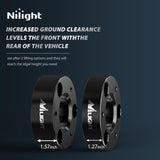 Nilight 2.5 inch Front Leveling Kit Lift Strut Spacers for 2006-2023 Dodge Ram 1500 4WD 2018 2019 2020 2021 2022 2023 Front Raise Suspension Strut Spacers, view 3