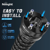 Nilight 2.5 Inch Leveling Kit for 2004-2023 F150 2WD 4WD 2012 2013 2014 2015 2016 2017 2018 2019 2020 2021 2022 2023/2003-2018 Expedition/2005-2008 Lincoln Mark Front Raise Suspension Strut Spacers, view 4