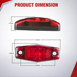 Nilight 2.5 Inch Oval Side Marker Clearance Light 2 LED 4 Amber & 4 Red 80LM High Lumen Waterproof Surface Mount 12V Direct Wire for Truck Trailer Boat RV Semi, view 2