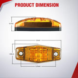 Nilight 2.5 Inch Oval Side Marker Clearance Light 2 LED 8 Pack Amber 80LM High Lumen Waterproof Surface Mount 12V Direct Wire for Truck Trailer Boat RV Semi, view 2