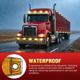 Nilight 2.5 Inch Oval Side Marker Clearance Light 2 LED 8 Pack Amber 80LM High Lumen Waterproof Surface Mount 12V Direct Wire for Truck Trailer Boat RV Semi, view 4