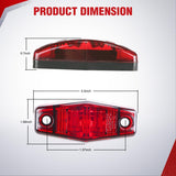 Nilight 2.5 Inch Oval Side Marker Clearance Light 2 LED 8 Pack Red 80LM High Lumen Waterproof Surface Mount 12V Direct Wire for Truck Trailer Boat RV Semi, view 2