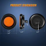 Nilight 2.5 Inch Amber 13 Leds Round Marker Clearance Light (Pair), view 2