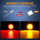 Nilight 2.5 Inch Amber Red 13 Leds Round Marker Clearance Light (4 Pcs), view 3