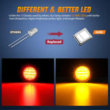 Nilight 2.5 Inch Amber Red 13 Leds Round Marker Clearance Light (8 Pcs), view 3