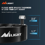 Nilight 2.5 Inch Front Leveling Lift Kit for 2007 2008 2009 2010 2011 2012 2013 2014 2015 2016 2017 2018 2019 2020 2021 2022 2023 Chevy Silverado 1500/GMC Sierra 1500, view 4