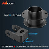 Nilight 2.5 Inch Front Leveling Lift Kit for 2014 2015 2016 2017 2018 2019 2020 2021 2022 2023 Dodge ram 2500 4WD 2013 2014 2015 2016 2017 2018 2019 2020 2021 2022 ram 3500 4WD Spring Spacers and Shock Extenders Lift Kits, view 2