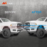 Nilight 2.5 Inch Front Leveling Lift Kit for 2014 2015 2016 2017 2018 2019 2020 2021 2022 2023 Dodge ram 2500 4WD 2013 2014 2015 2016 2017 2018 2019 2020 2021 2022 ram 3500 4WD Spring Spacers and Shock Extenders Lift Kits, view 5