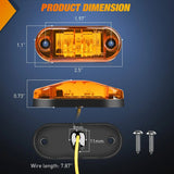 Nilight 2.5 Inch Oval Amber Red Side Marker Light (10 Pcs), view 2