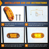 Nilight 2.5 Inch Oval Amber Red Side Marker Light (10 Pcs), view 5
