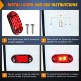 Nilight 2.5 Inch Oval Red Side Marker Light (10 Pcs), view 4
