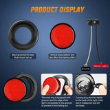 Nilight 2.5 Inch Red 13 Leds Round Marker Clearance Light (Pair), view 4