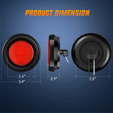 Nilight 2.5 Inch Red 13 Leds Round Marker Clearance Light (4 Pcs), view 2