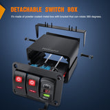 Nilight 2 Gang Rocker Switch Box 12V SPST ON Off Toggle Switches PD Type C and QC 3.0 USB Charger Voltmeter LED Light Waterproof Aluminum Mount Bracket Panel DIY Stickers for Boat Car RV Truck, view 4