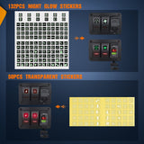 Nilight 2 Gang Rocker Switch Box 12V SPST ON Off Toggle Switches PD Type C and QC 3.0 USB Charger Voltmeter LED Light Waterproof Aluminum Mount Bracket Panel DIY Stickers for Boat Car RV Truck, view 5