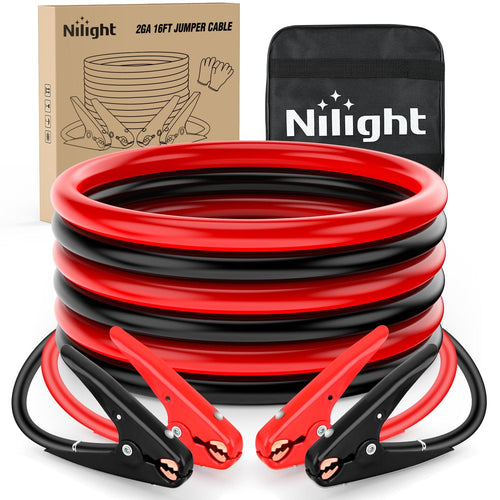 Nilight 2 Gauge 16 FT Heavy Duty Jumper Cable