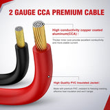 Nilight 2 Gauge 25 FT Heavy Duty Jumper Cable, view 2