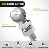 Nilight 2Inch Diameter Chrome Trailer Hitch Ball 1-1/4inch x 2-5/8Inch Shank Universal Fit Gray, view 4