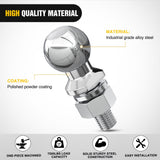 Nilight 2Inch Chrome Trailer Hitch Ball 1 x 2-1/8Inch Shank Universal Fit Gray, view 4