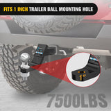 Nilight 2Inch Chrome Trailer Hitch Ball 1 x 2-1/8Inch Shank Universal Fit Gray, view 5
