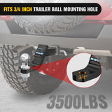 Nilight 2-Inch Diameter Chrome Trailer Hitch Ball, view 5