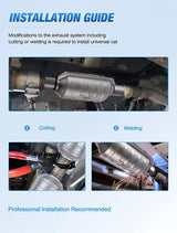 Nilight 2 Inch Inlet/Outlet Universal Catalytic Converter, view 5