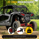 Nilight 2 Inch Rear Bumper Tow Trailer Hitch Receiver Kit Compatible for UTV ATV 2014-2026 Polaris RZR XP1000 XP 4 1000, view 4