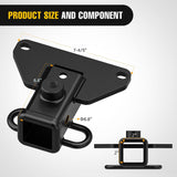 Nilight 2 Inch Rear Trailer Hitch Receiver Class 3 Tow Towing Hitch & Cover Kit for Gladiator JT 2019 2020 2021 2022 2023 2024 2025 with Hitch Cover, view 2