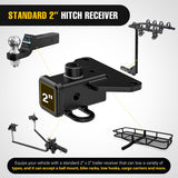 Nilight 2 Inch Rear Trailer Hitch Receiver Class 3 Tow Towing Hitch & Cover Kit for Gladiator JT 2019 2020 2021 2022 2023 2024 2025 with Hitch Cover, view 4