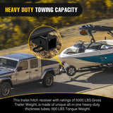 Nilight 2 Inch Rear Trailer Hitch Receiver Class 3 Tow Towing Hitch & Cover Kit for Gladiator JT 2019 2020 2021 2022 2023 2024 2025 with Hitch Cover, view 6