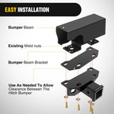 Nilight 2 Inch Rear Trailer Hitch Receiver Kit for 2010 2011 2012 2013 2014 2015 2016 2017 2018 2019 2020 2021 2022 2023 2024 Lexus GX460 with Rubber Stopper and Adjustment Plate, view 5