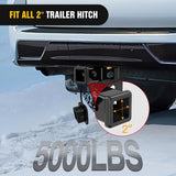 Nilight 2 Inch Rear Trailer Hitch Receiver Kit for 2010 2011 2012 2013 2014 2015 2016 2017 2018 2019 2020 2021 2022 2023 2024 Lexus GX460 with Rubber Stopper and Adjustment Plate, view 6
