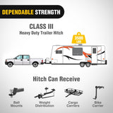 Nilight 2 Inch Receiver Tow Hitch for 2018-2024 Subaru Crosstrek All | Class 3 Trailer Hitch for 2018 2019 2020 2021 2022 2023 2024 Subaru Crosstrek All Black Powder Coated, view 6