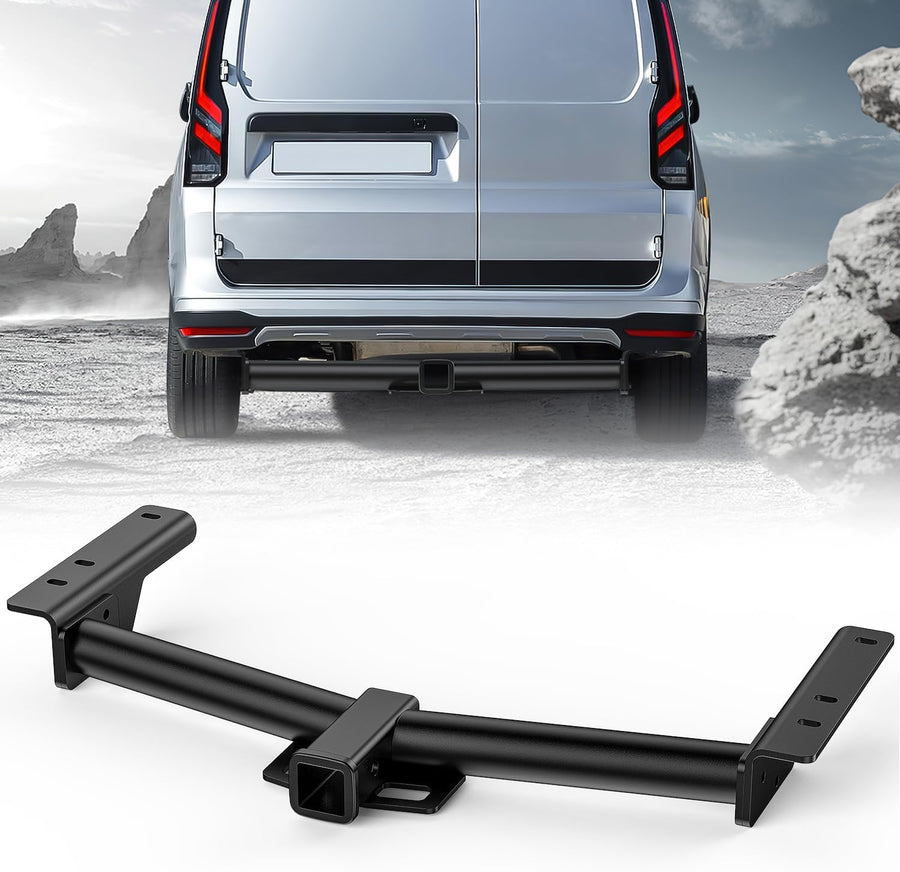 Nilight 2 Inch Receiver Tow Hitch for Ford transit-150 250 350 2015-2026 | Class 3 Trailer Hitch for 2022 2023 2024 2025 2026 Ford E-Transit Black Powder Coated
