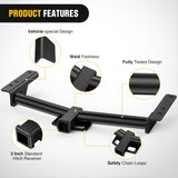 Nilight 2 Inch Receiver Tow Hitch for Ford transit-150 250 350 2015-2026 | Class 3 Trailer Hitch for 2022 2023 2024 2025 2026 Ford E-Transit Black Powder Coated, view 4