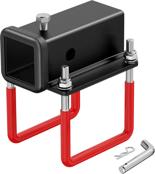 Nilight 2 Inch RV Bumper Hitch Receiver with Hitch Pin Fits 4-4.5 Inch Beam, 200Lbs Tongue Weight Capacity Adapter, Travel Trailer Rear Bumper, Fit for Camper Bike Racks Cargo Carrier Car